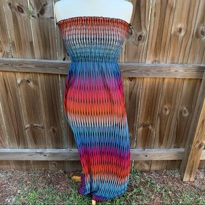 Bathing suit cover-up, multi colored, size s/m